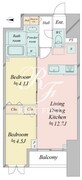 ドゥーエ日暮里4 203 間取り図