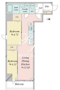 ドゥーエ日暮里4 904 間取り図