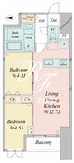 ドゥーエ日暮里4 1001 間取り図