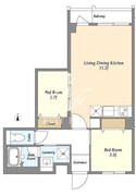 タスキリシェス目黒本町 406 間取り図