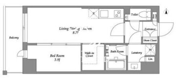 ウエリスアーバン住吉ウエスト 803 間取り図