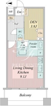 ドゥーエ清澄白河 303 間取り図