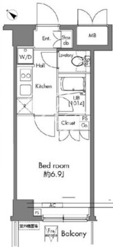 プラウドフラット早稲田 506 間取り図