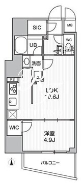 エスレジデンス蔵前バーム 901 間取り図