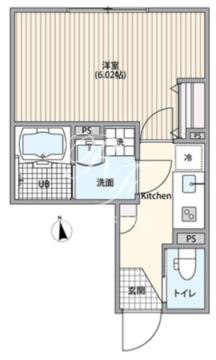 プラティーク代々木上原ウエスト 301 間取り図