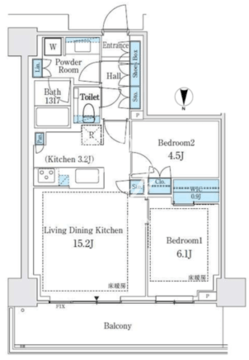 パークシティ中野ザタワーブリーズ 701 間取り図