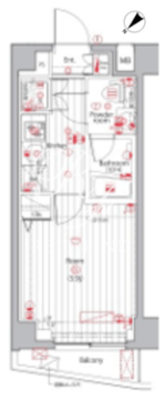 プレミアムキューブ広尾 305 間取り図