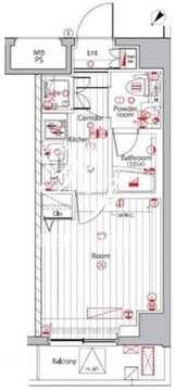 プレミアムキューブ広尾 601 間取り図
