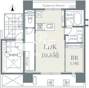 ファブリック信濃町レジデンス 401 間取り図