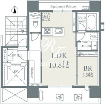 ファブリック信濃町レジデンス 701 間取り図