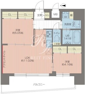 プレジオ葛西ASIAN 204 間取り図