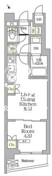 アイフラット明大前 403 間取り図