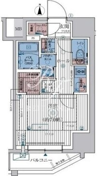 エステムコート亀戸東京イースト 601 間取り図