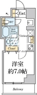 クレストコート志村坂上 402 間取り図