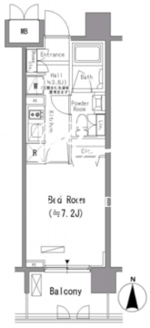 パークアクシス住吉 402 間取り図