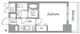 CORVAL東新宿 1105 間取り図