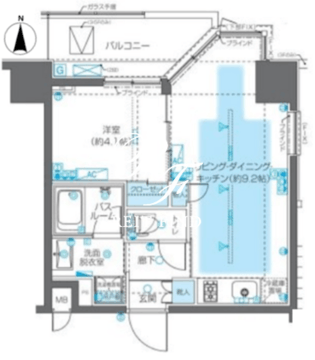 ズーム神宮前 404 間取り図