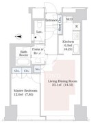 セントラルパークタワー・ラ・トゥール新宿 2706 間取り図