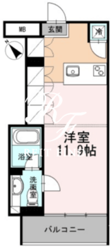 カスタリア目黒長者丸 204 間取り図