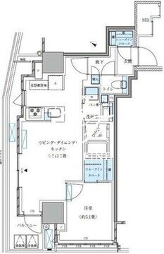パークアクシス五反田スカイタワー 907 間取り図