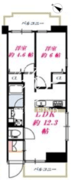ミオ中目黒 301 間取り図