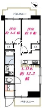 ミオ中目黒 901 間取り図
