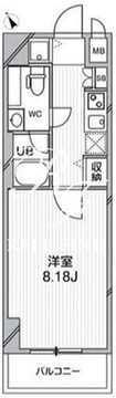 ルクレ西馬込 203 間取り図