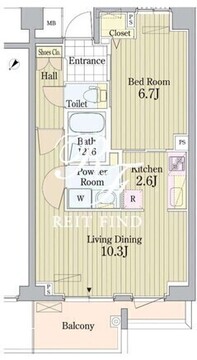 プライムアーバン東中野コート 509 間取り図