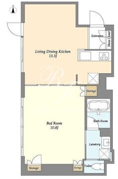 ルネ新宿御苑タワー 1701 間取り図