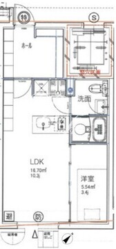 ジェノヴィア大森町 205 間取り図