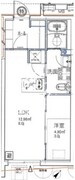 ジェノヴィア大森町 406 間取り図