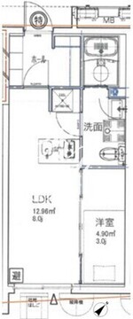 ジェノヴィア大森町 406 間取り図