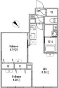 グランパセオ中野新井薬師前 101 間取り図