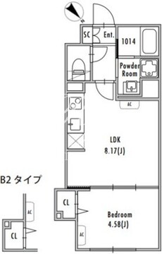グランパセオ中野新井薬師前 102 間取り図
