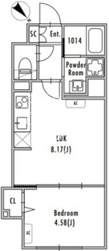 グランパセオ中野新井薬師前 103 間取り図