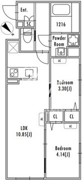 グランパセオ中野新井薬師前 104 間取り図