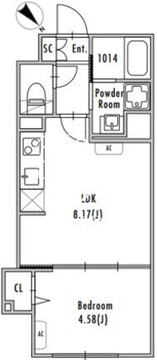 グランパセオ中野新井薬師前 304 間取り図