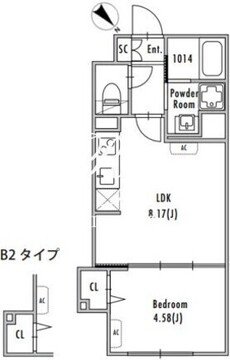 グランパセオ中野新井薬師前 303 間取り図