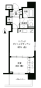 KDXレジデンス芝公園 1004 間取り図