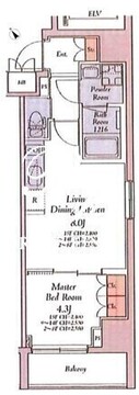 HAYANO Residence 大塚 1301 間取り図