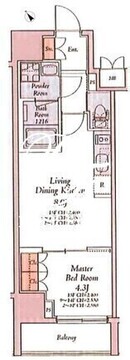 HAYANO Residence 大塚 1302 間取り図