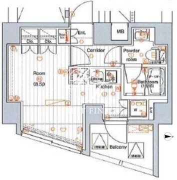 プレミアムキューブG四谷左門町 701 間取り図