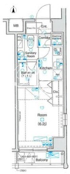 メイクスデザイン清澄白河アジールコート 506 間取り図