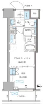 パークアクシス住吉ガーデンスクエア 406 間取り図