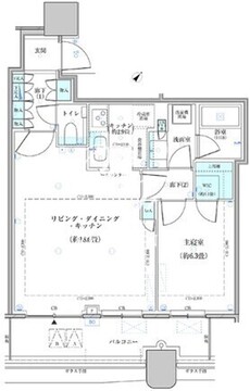 パークタワー勝どき S-619 間取り図