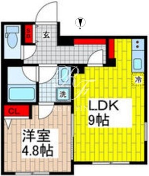 MDM千駄ヶ谷 E-103 間取り図