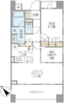 アパートメンツ三田 1303 間取り図