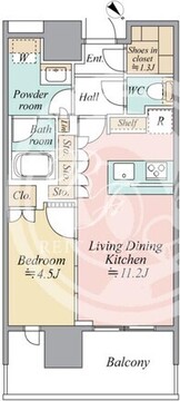 リビオタワー品川 622 間取り図