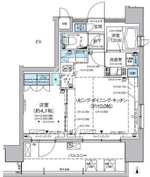 レジディア蒲田5 210 間取り図