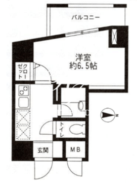 レジディア東品川 905 間取り図